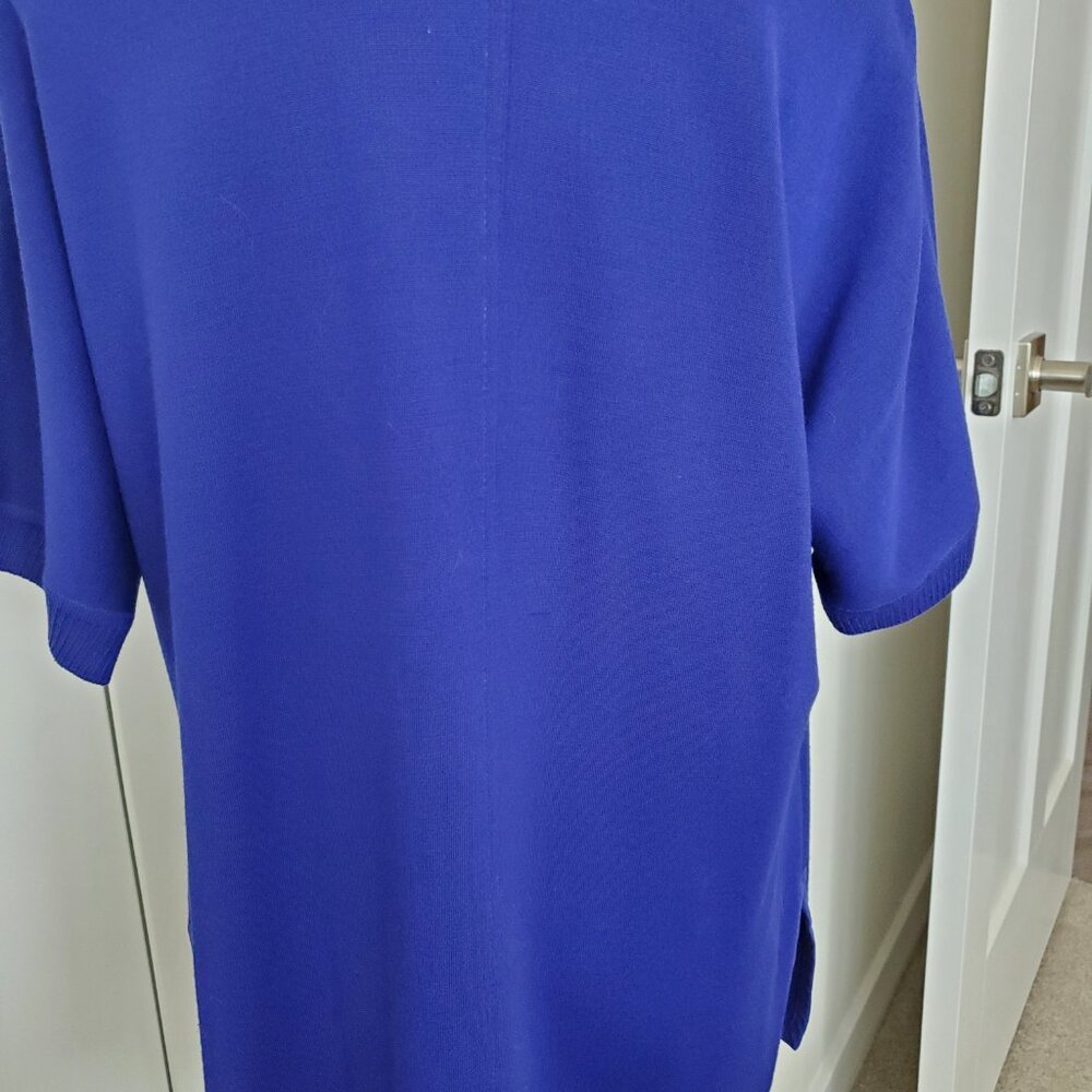 St John Collection Blue Lightweight Short Sleeve Jacket - Size M - Picture 5 of 13
